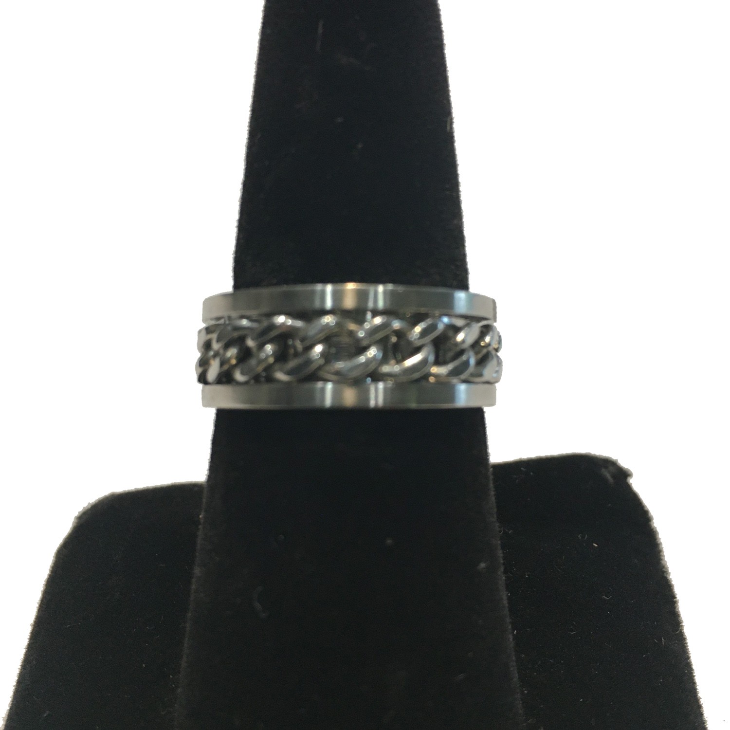CHAIN SPINNER MENS RING STAINLESS STEEL