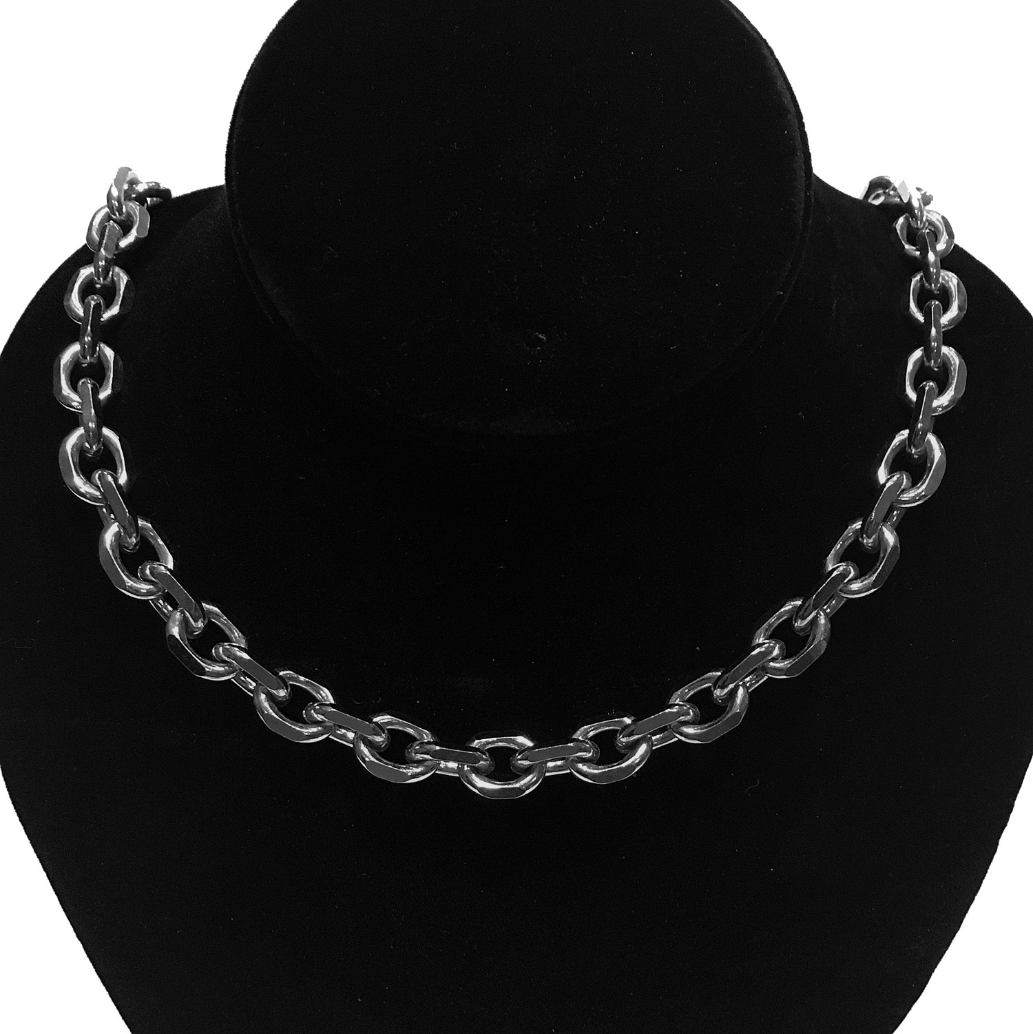 ANCHOR CHAIN SHINY FINISH SILVER 11MM STAINLESS STEEL 24