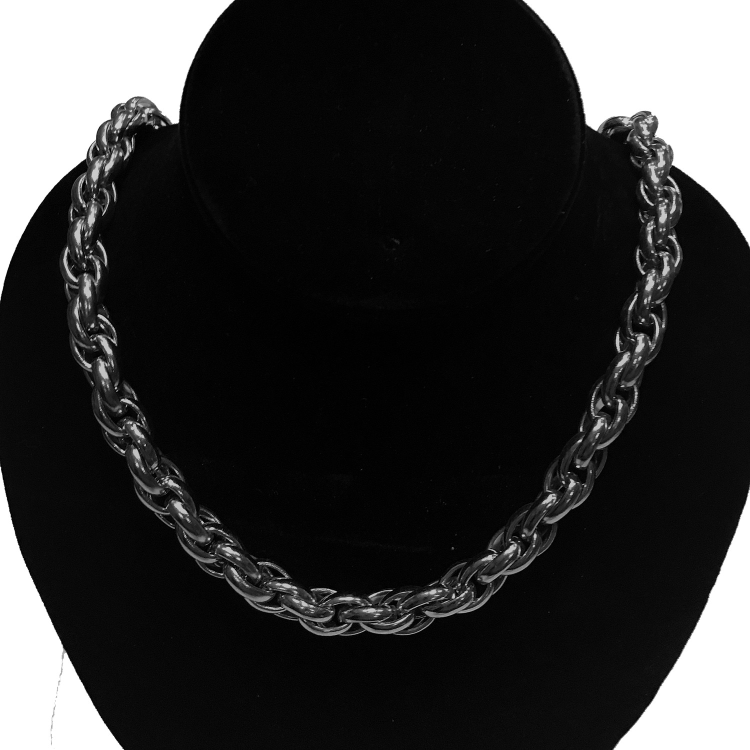 OVAL CHAIN SHINY FINISH SILVER 11MM STAINLESS STEEL 24