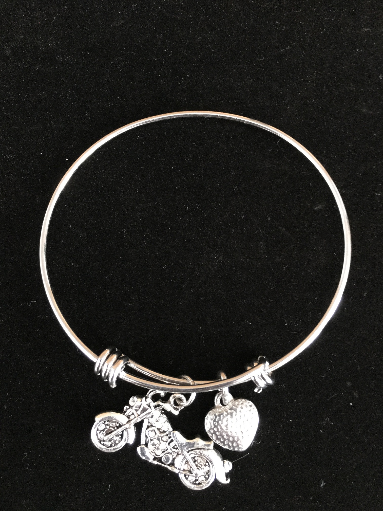 ALEX & ANI STYLE Motor cycle with Clear cz'z