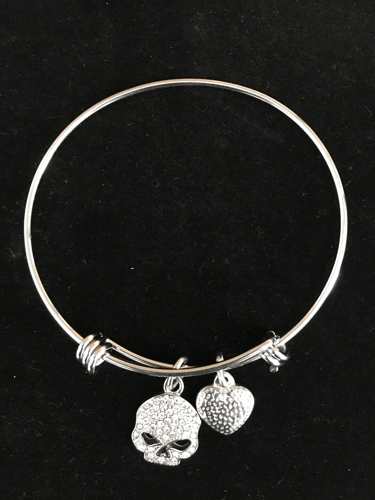 ALEX & ANI STYLE SKULL wih Clear cz's